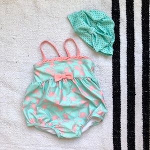 Baby Swimsuit + Swim Cap